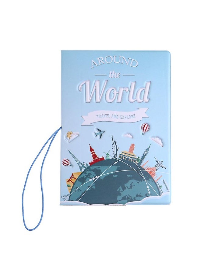 AROUND حافظة جواز سفر من PVC متينة | محفظة سفر فائقة النحافة مع فتحات بطاقات وجيب للإيصالات - Image 4